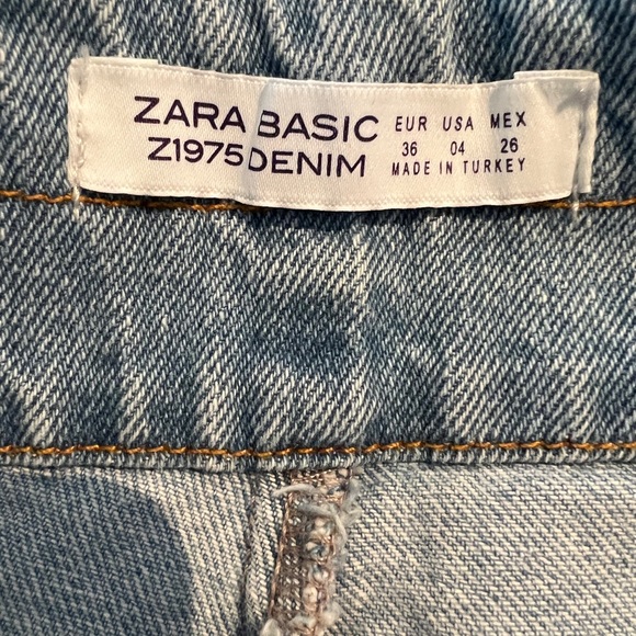 New super rare Zara PEARL buttons  denim sailor pant size 36/04 - Picture 4 of 7
